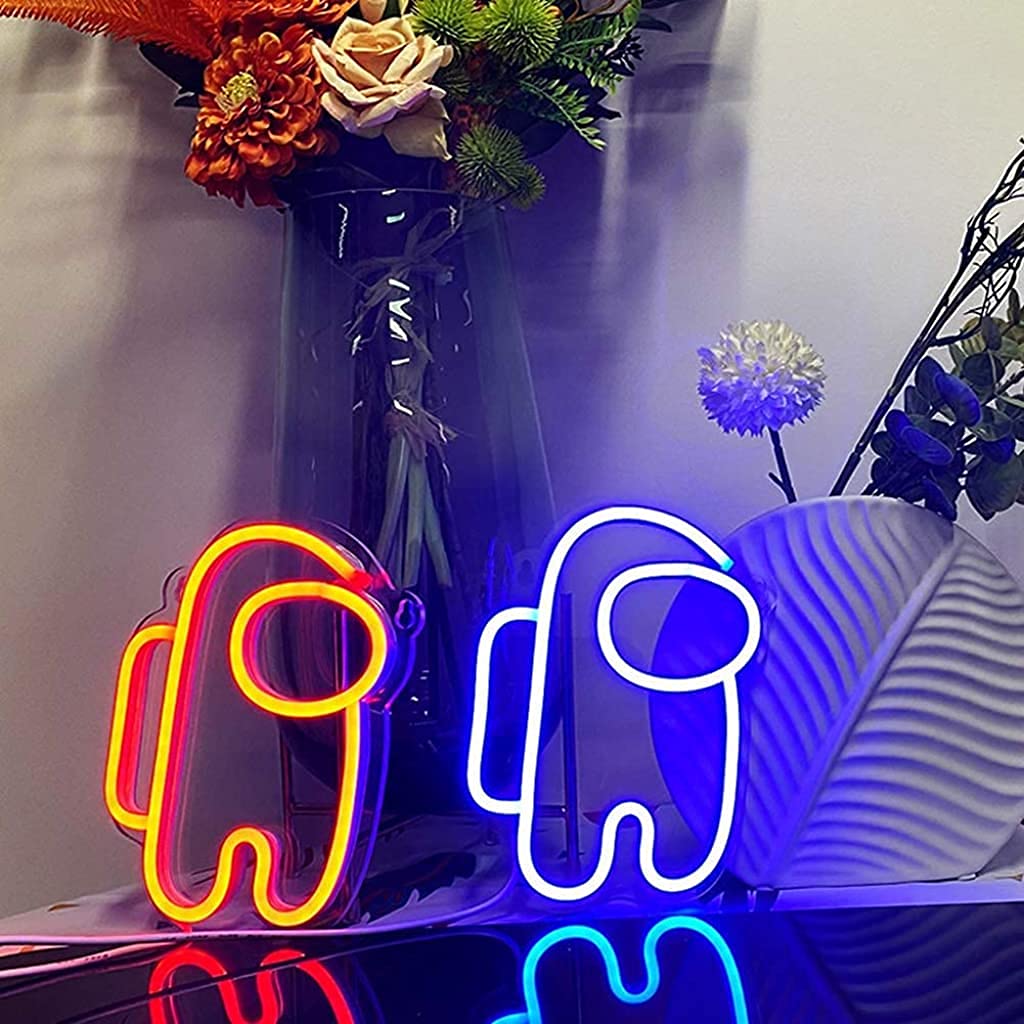 Verilux Astronaut LED Neon Lights for Room Decoration with USB Plug in Light Neon Room Lights Decorative Light for Room Glass Tube Lights Sign for Bedroom, Party and Bar