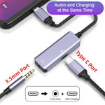 Verilux Type C to USB Adapter with 3.5mm Jack for Charging and Calls featuring 30W PD | Metal Housing