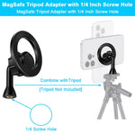 ZORBES® Magnetic Phone Holder with 1/4'' Thread, 360 ° Rotatable Universal Phone Mount Tripod Phone Holder, Compatible with Tripods, Stands, and Camera Accessories