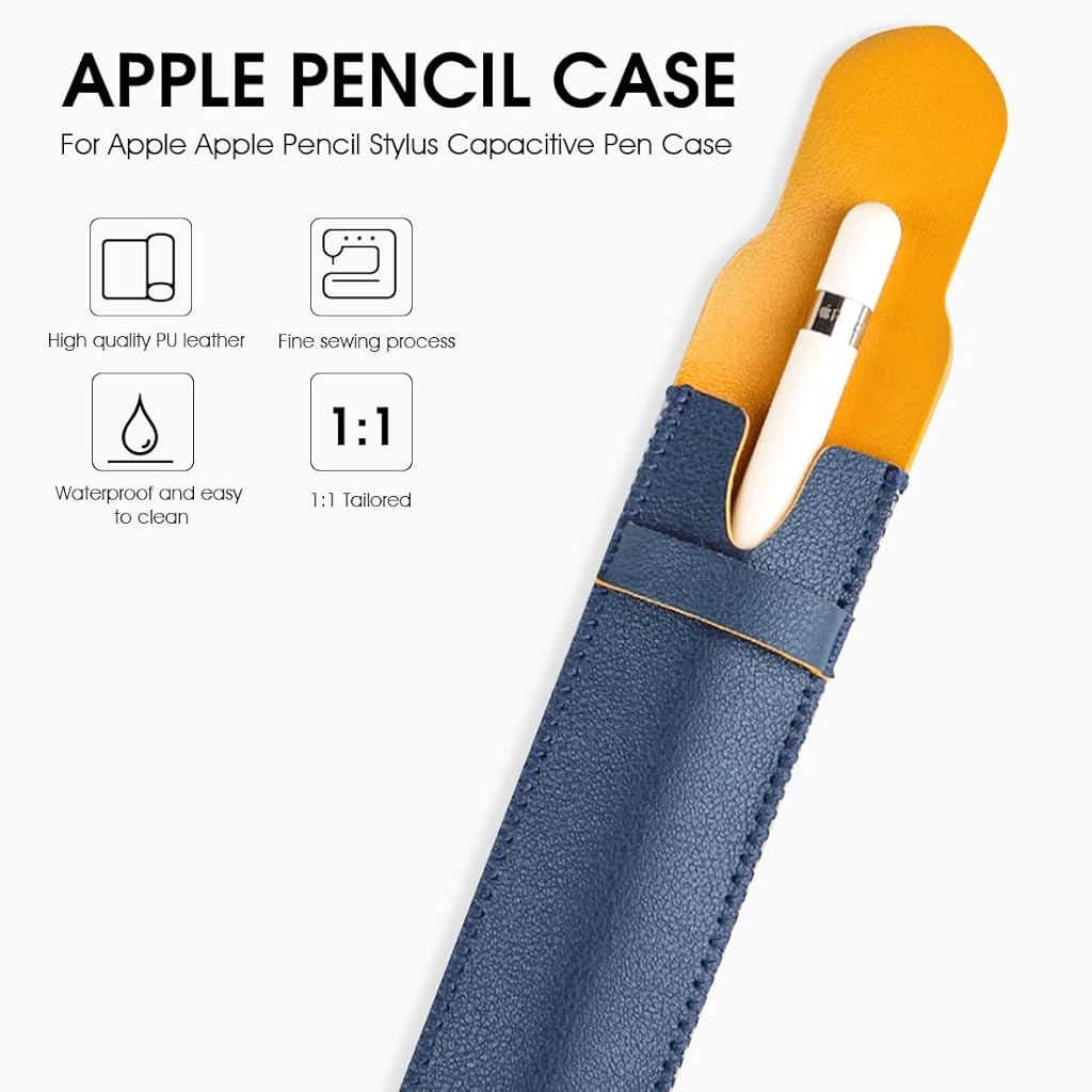 ZORBES® Leather Protective Pencil Cover for Apple Pencil 1st 2nd Generation Stylus Pen Sleeve 3PCS