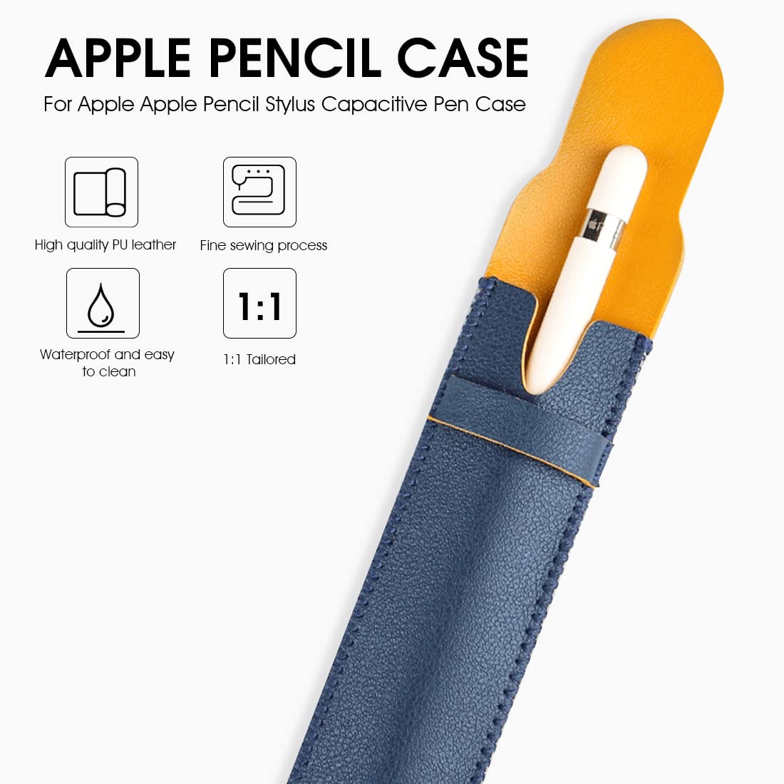 ZORBES® Leather Protective Pencil Cover for Apple Pencil 1st/2nd Generation, Stylus Pen Cover, Apple Pencil Sleeve