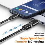 Verilux USB to Type C Adapters 4 Pack for iPhone 15/16 with 10Gbps Data Transfer | OTG Charging Support