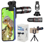 ZORBES® 18X Telephoto Monocular for Phone, High-Power Zoom Lens with Universal Smartphone Clip, Tripod, Portable Telescope for Bird Watching, Hiking, Sports, and Concert