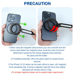 ZORBES® 2-in-1 Magnetic Neck Phone Mount & Chest Harness Adjustable POV Camera Holder for Hands-Free Vlogging Strong Magnetic Phone Grip for Filming, Cooking, Sports, Live Content
