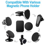 ZORBES® 6Pcs Metal Plates for Wireless Charging, Thin Metal Plates for Magnetic Phone Mounts, 3.5cm Dia Round & 4x5.8cm Rectangle Metal Plates for Magnetic Phone Mount Car Phone Holder