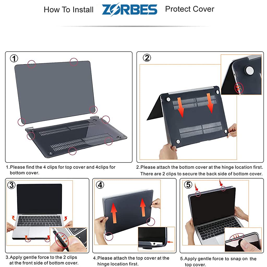 ZORBES® 13.3 inch Waterproof Protect Laptop Case for 2020/2019/2018 MacBook Air M1 A2337 A2179 A1932 MacBook Air