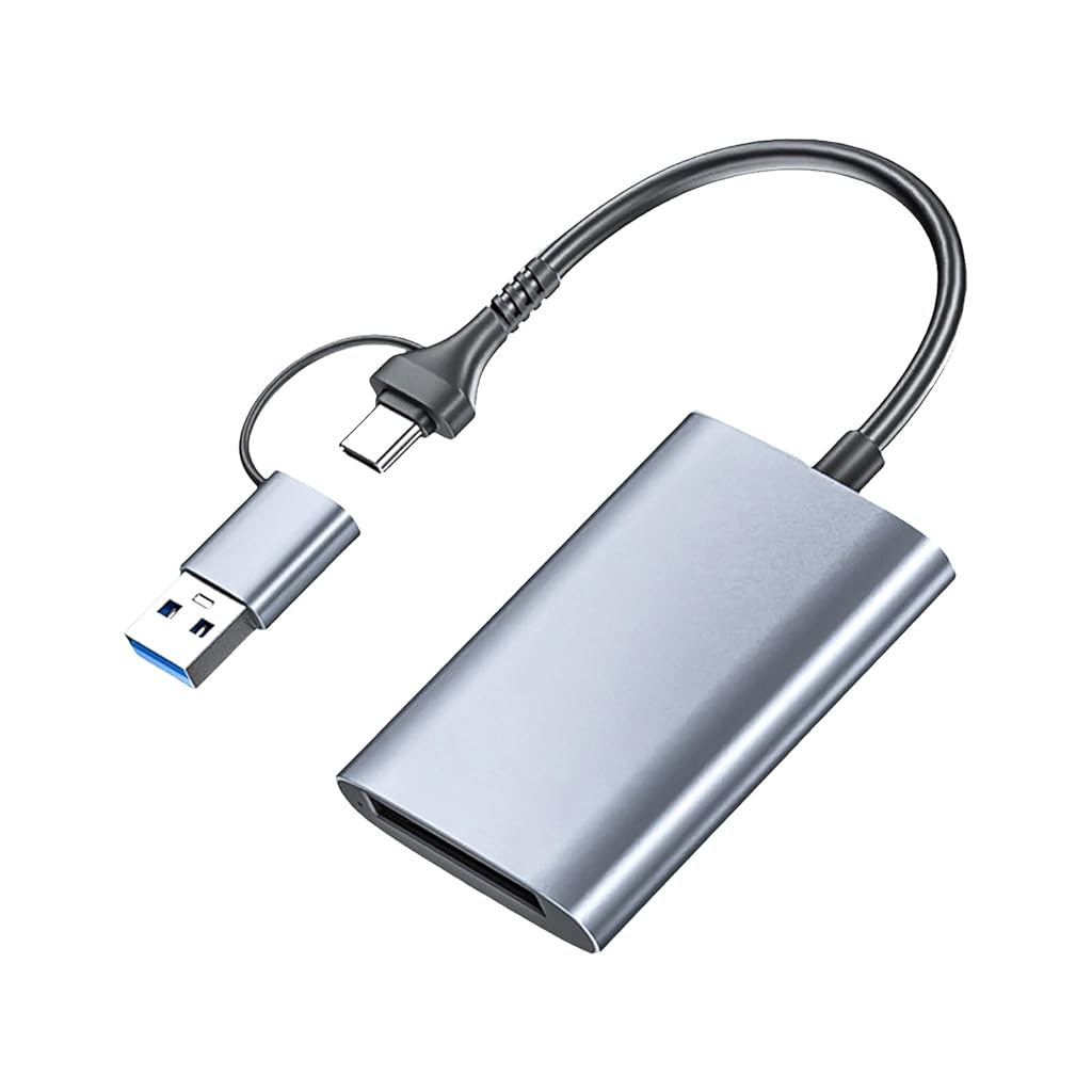 Verilux® 3-in-1 Type C 3.2 Card Reader,XQD/SD/TF Memory Card Reader with USB Adapter,10Gbps Photos/Videos Transfer Travel for Phone Tablet PC