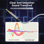 Verilux 3 in 1 Car Aux Cable for iPhone and USB C Devices featuring 1.5m Nylon Braid | 3 PCS