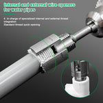 Serplex® 2Pcs Pipe Threading Die Heads for Electric Drill Use, 1/2" NPT & 3/4" NPT Pipe Threader Heads with Hex Shanks, Aluminum Alloy Plumbing Threading Die Heads
