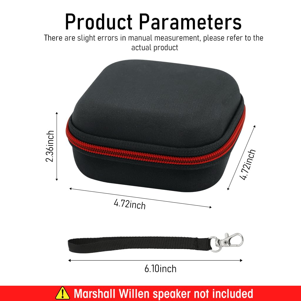 ZORBES® Carrying Case for Marshall Willen, Portable Carrying Case Cover for Marshall Speakers Willen Speaker Case with Hand Strap Anti-Scratch EVA Carring Case for Marshall Willen