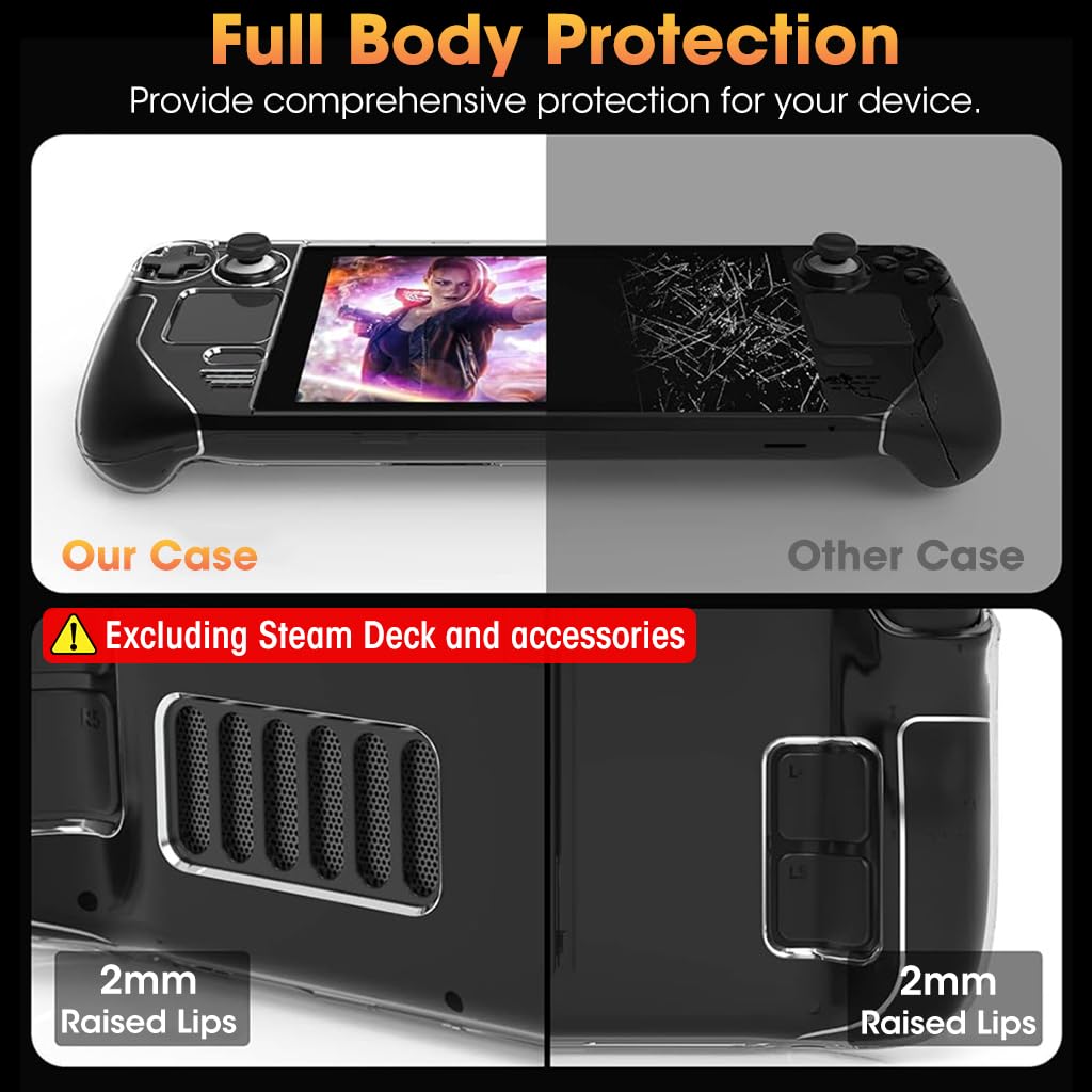 Zeitel® Protective Case for Steam Deck, Carrying Case for Steam Deck Case Protector with Steam Deck Kickstand, Full Protective Cover Shock-Absorption and Anti-Scratch Steam Deck Cover