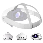 ZORBES® Compatible with Meta Quest 3/3S, VR Headset Head Strap Adjustable VR Headset Stretchy Nylon Webbing Strap for Gaming Snug Fit Enhanced Support Headband