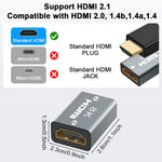 Verilux HDMI Coupler for Cable Extension featuring Gold Plated Connectors | 8K UHD Compatible