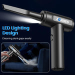 Verilux® Electric Air Duster with LED Compressed Air Blower with 5 Interchangeable Attachment Corded Handheld Air Blower Air Duster with 10 Speeds Adjustable Portable Electric Air Blower for Car, Home Cleaning