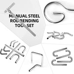 Serplex® Manual Steel Rod Bending Tool Set, Bearing-Equipped Metal Bender with Flathead Plates and Springs, Handheld Rod and Wire Bender for Metalworking and DIY Fabrication