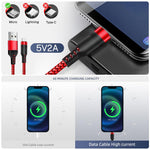 Verilux USB A to Micro USB Charging Cable 9.8 ft with Braided Nylon Build | 480Mbps Data Sync