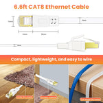 Verilux® Cat8 Ethernet Cable, 3 meter High Speed Network Patch/LAN Cable with RJ45 Connetor, 26AWG Cat8 Cable, 40Gbps 2000Mhz Lan Wire for Router/Xbox/IP Cam/Modem