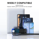 Verilux USB C Cable for Phone with 100W PD Fast Charging and 180° Rotatable Plug | 3.9ft Nylon Woven Type C Charger