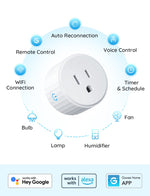 ZORBES® Smart Plug with 6000K RGB Night Light, WiFi Power Plug Socket Compatible with Alexa and Google Assistant, Smart Home Plugs with Timer Fuction & Group Controller,Plug and Play, 2.4G WiFi Only