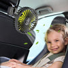 Verilux USB Fan for Car Back Seat with 3 Speed Settings and Rotatable Headrest Mount | Safe for Baby Passengers