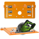Serplex® Circular Saw Guide Rail Bottom Plate Adjustable Cutting Machine Bakelite Guide with Etched Scale Plate Saw Base Woodworking Bench Accessories, 28x15cm