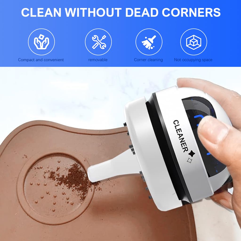 ZORBES® Desk Vacuum Cleaner Machine USB Mini Desk Vacuum Cleaner with Nozzle Attachment & Cleaning Brush, Clean Up Dust and Crumbs, 500mAh Portable Cordless Desk Vacuum for Home Office Car Countertop