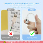 Verilux Charger Protectors for iPhone 15 and 14 featuring TPU Covers and Spring Coil Sleeve | Cute Smile Design