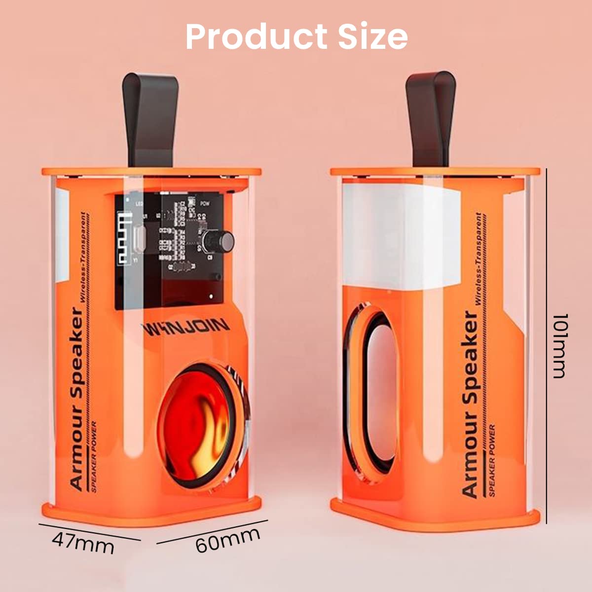 ZORBES® USB Bluetooth Speaker 7-Color LED Cordless Music Speaker HiFi Indoor Outdoor BT 5.0 Speaker with Silicone Handstrap, 500mAh Speaker Music Player Creative Bluetooth Speaker Birthday Gift