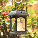 Verilux Garden Candle Lantern Solar Powered Flickering Effect Amber LED 15cm by Festive Lights