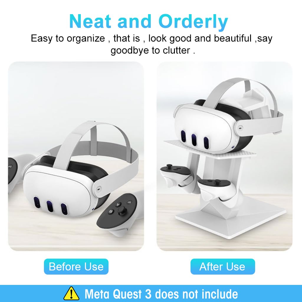 Verilux Glasses Storage Stand for VR Headset and Controllers featuring Non Slip ABS Design 2PCS