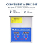Verilux Ultrasonic Cleaner for Jewelry and Dentures with Digital Timer and 1.3L Stainless Steel Tank