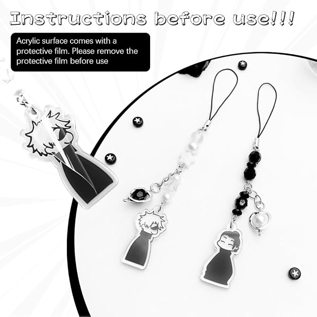 ZORBES 2Pcs Jujutsu Kaisen Phone Charms