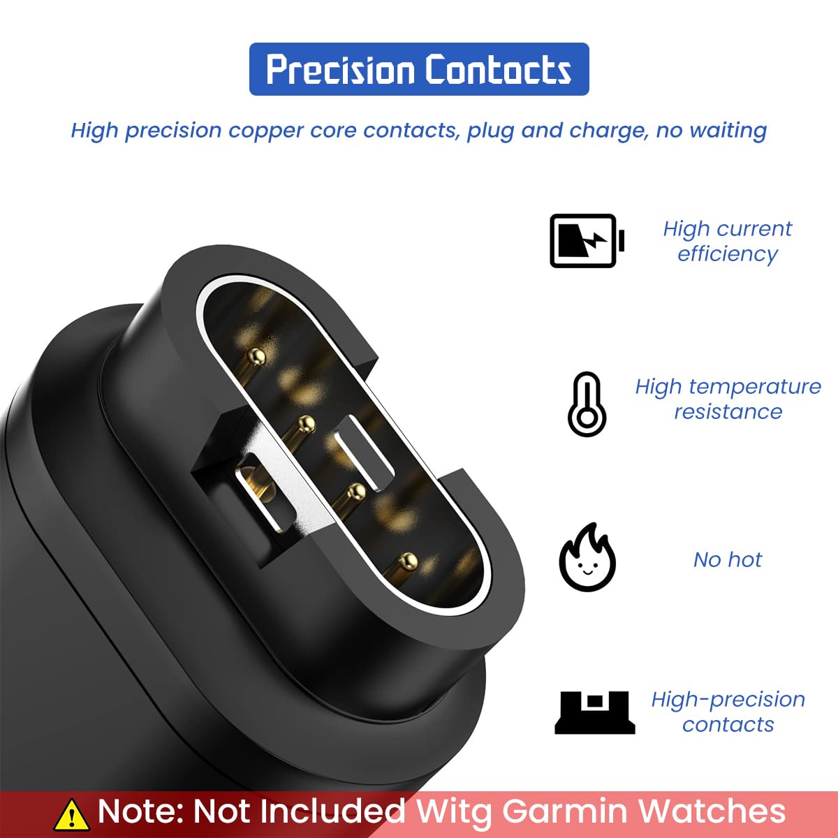 ZORBES® 1 Pack USB C Charger Adapter for Garmin Watch Charger Adapter Garmin Watch Interface to USB Type C Converter for Garmin Fenix 7 7S 7X 6 6S 6X 5 5S 5X, Forerunner, Instinct 1/2/2S/Tide and More