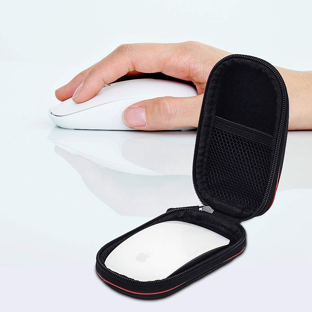 Verilux Protective Sleeve for Apple Magic Mouse with Mesh Pocket and Detachable Travel Bag Black