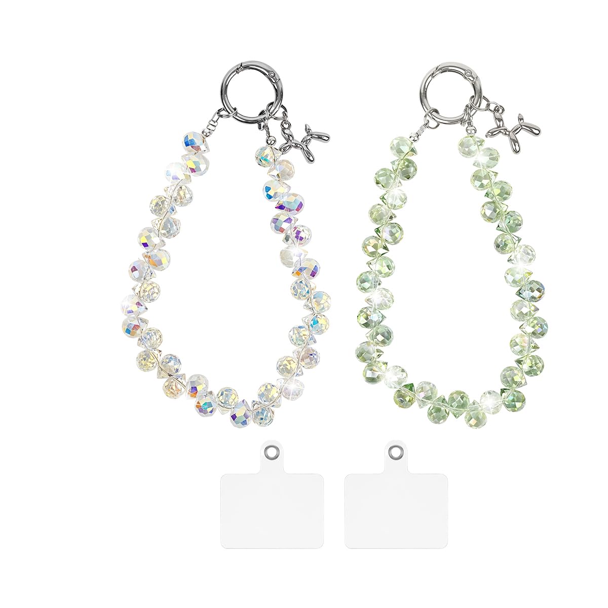 ZORBES® 2Pcs Beaded Phone Wrist Strap, Cellphone Lanyard Chain