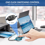 Verilux® 5FT Printer Cable with Switcher, Dual USB to USB-B Printer Cable for Two Computers Nylon Gold Plated Printer Cable for HP, Canon, Dell, Epson, Lexmark, Xerox, Samsung and More