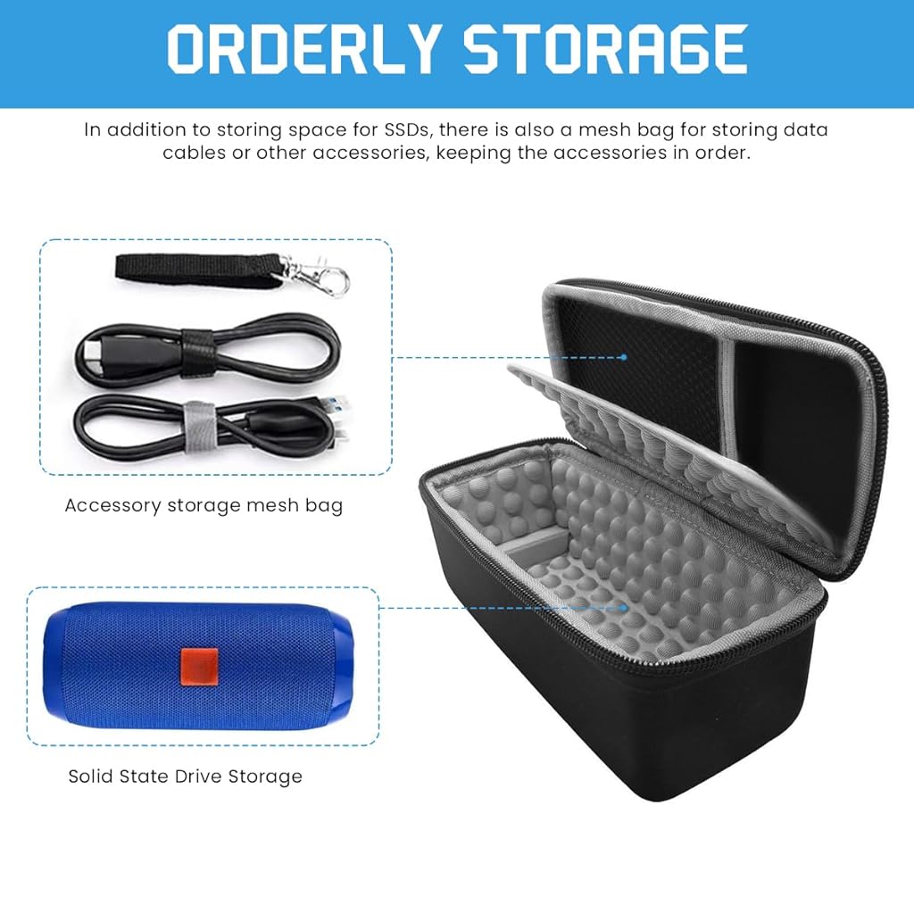 ZORBES® Carry Bag for JBL Flip 5 Storage Case for JBL Flip 5 Bluetooth Speaker Hard Cover Anti-scratch Protective Case Accessories Bag for JBL Flip 5 Travel Case for JBL Flip 5