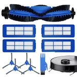Verilux® Replacement Accessories for Eufy RoboVac, Includes 4Pcs Unibody Filters, 4 Side Brushes, 1 Rolling Brush and 1 Cleaning Brush, Compatible with 11S Max, 15C Max, 30C Max, G20, G30, G30 Edge