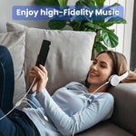 Verilux Audio Aux Cable for Phones and Speakers with 16.4 ft Length and Braided Cord | 24K Gold‑Plated Connectors