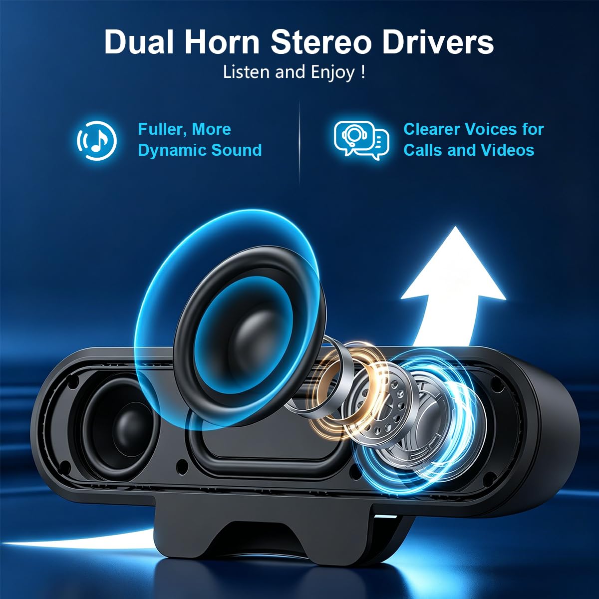 ZORBES Clip-On Speaker for Desktop PC