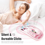 Verilux® Transparent Wireless Mouse, Rechargeable Dual Modes 2.4G & 5.1 Bluetooth Mouse