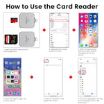 Verilux Card Reader for iPhone with Micro USB Port and SD TF Support | No App Required