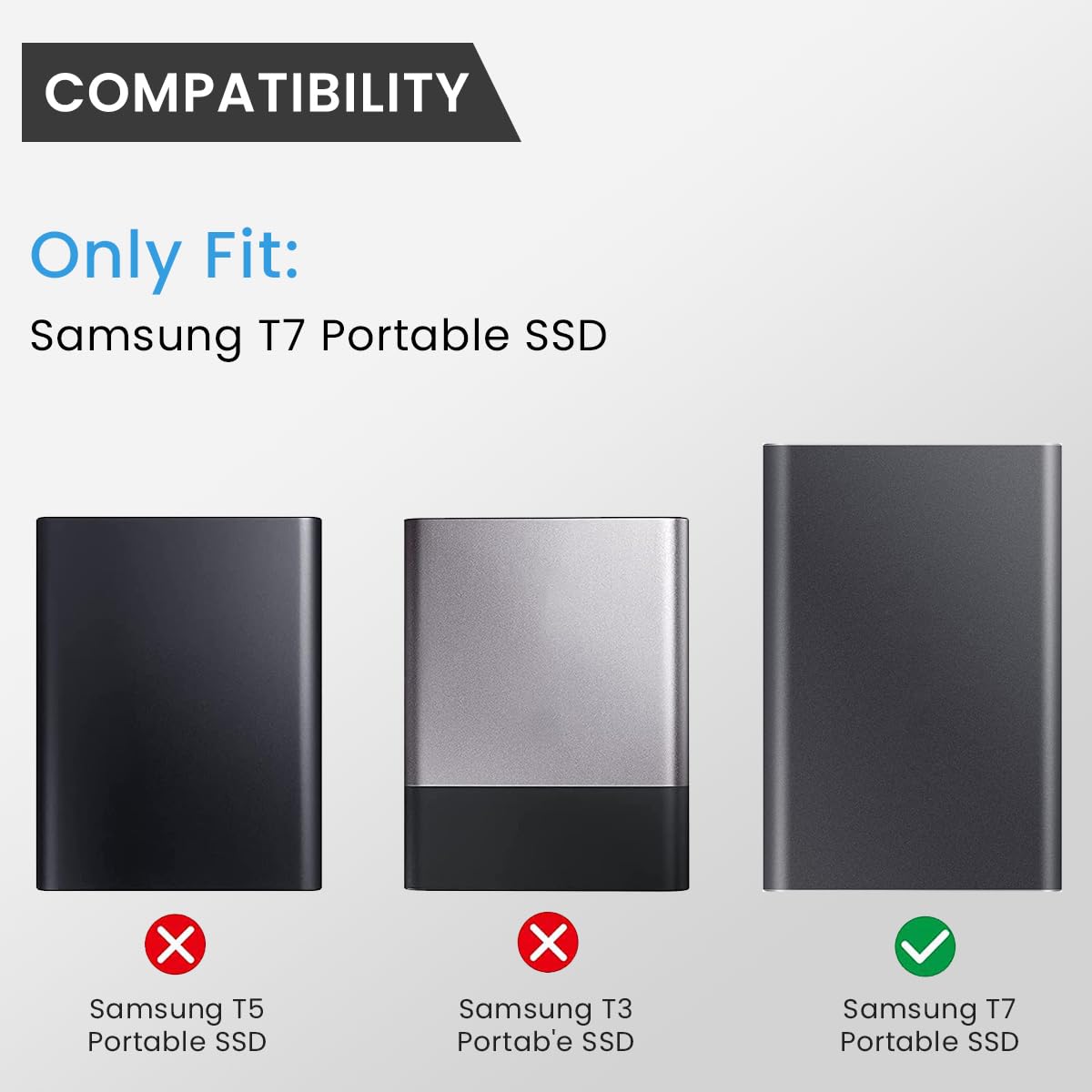 ZORBES® Samsung T7 Silicone Sleeve
