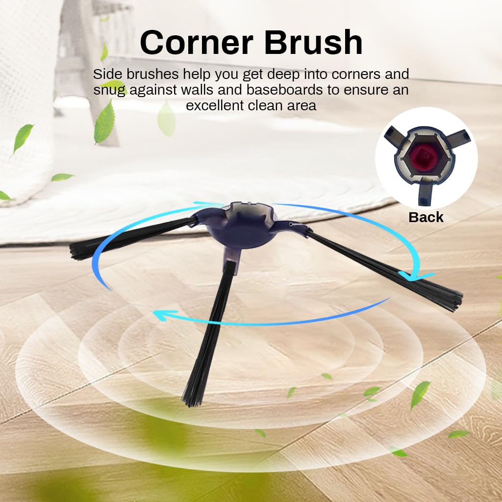 Verilux Replacement Accessories for Ecovacs Deebot U2 Pro with 10 PCS Kit | Includes Main Brush Filters and Mop Cloths