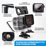 ZORBES® Waterproof Case with Anti-Fog Insert for Insta360 Ace Pro 1/2 Action Camera, Underwater Housing Shell Cage Supports 60M/196FT Deep Diving Scuba Snorkeling Swimming with Quick Release Screw