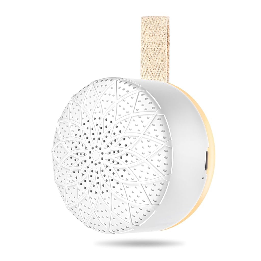 ZORBES® White Noise Machine for Babies, Portable USB Rechargeable Soothing Speaker with 40 Built-in Melodies and Hanging Strap for Travel & Nursery
