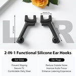 ORBES® Silicone Ear Grips & Noise-Reducing Ear Plugs for Smart Glasses, Slide in Ear Hooks & Audio Enhancer Tips Compatible with R-ayBan Meta, O-akley Meta, XREAL, Rokid & VITURE Glasses