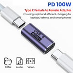 Verilux Type C Female to Female Adapter with 100W PD & 40Gbps Transfer | 8K Video Output