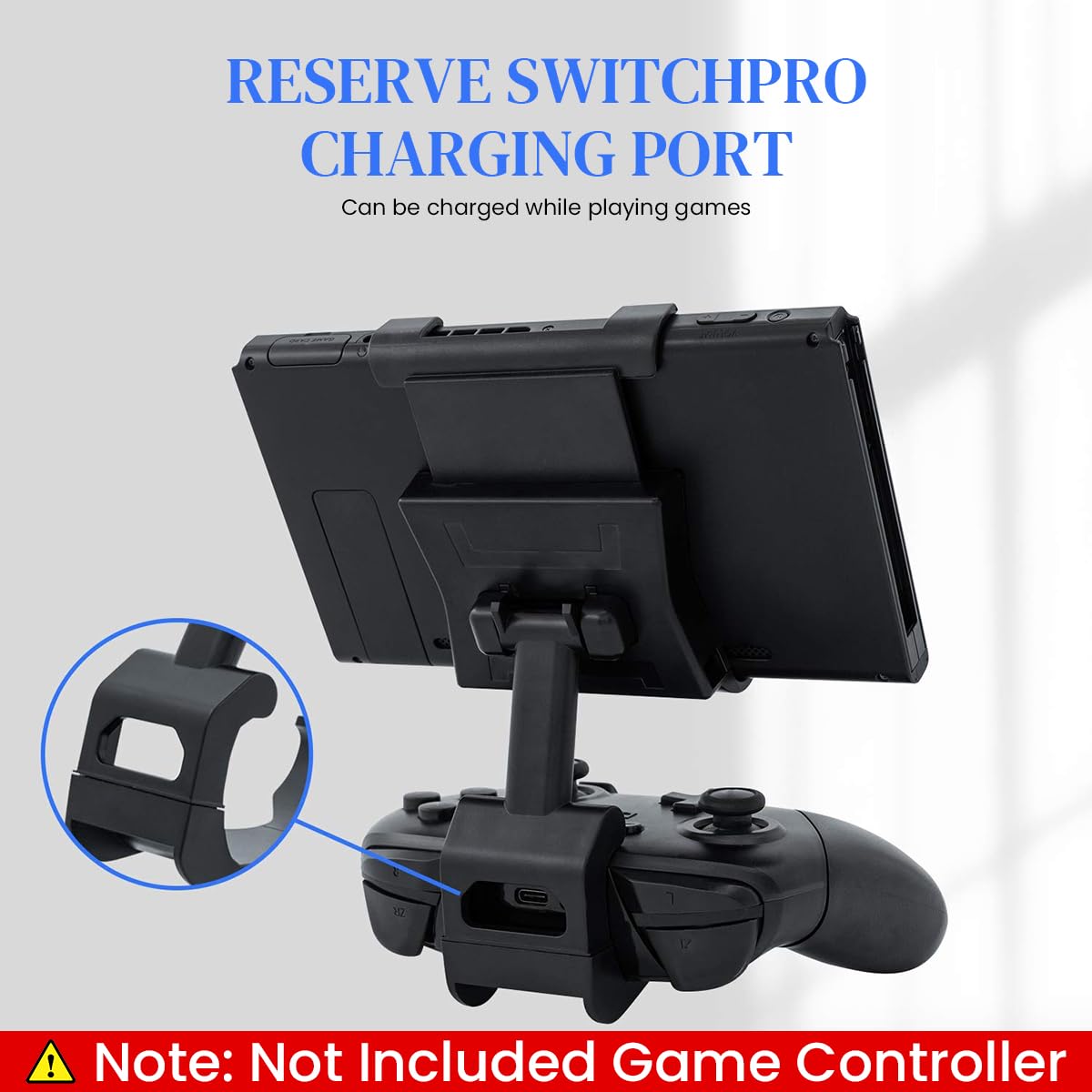 ZORBES® Adjustable Gamepad Holder with Controller Holder for Switch/OLED/Lite 2 In 1 Gaming Holder for Switch Official Pro Controller