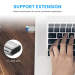 Verilux® TF Card Reader Type C Micro SD Card Reader Travel TF Card Reader with Keychain USB C to Micro SD OTG Memory Reader, Compatible with Phone with OTG Function, Plug and Play TF Card Reader